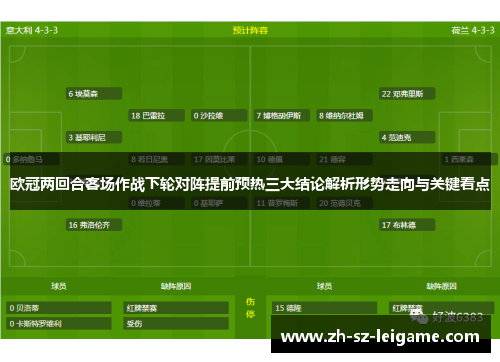 欧冠两回合客场作战下轮对阵提前预热三大结论解析形势走向与关键看点 欧冠两回合客场作战下轮对阵提前预热三大结论解析形势走向与关键看点